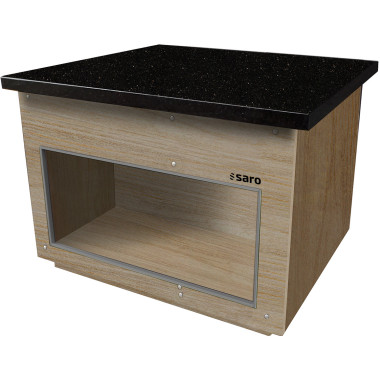 Élément Neutre - 1000x880x850mm - Granit Noir - Chêne - Plateau - Saro  au meilleur prix sur Restock CHR