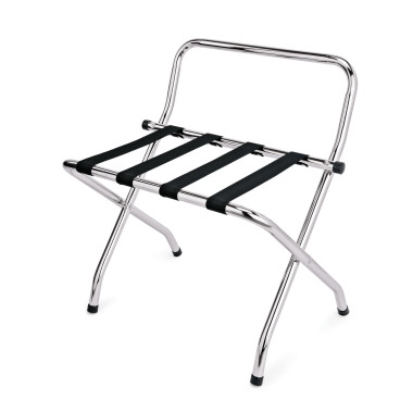 Nylon, Chromé Porte-bagages avec protection murale poli 58,5 x 57 x 63/77 cm chromé nylon professionnel - Was Germany  au meille