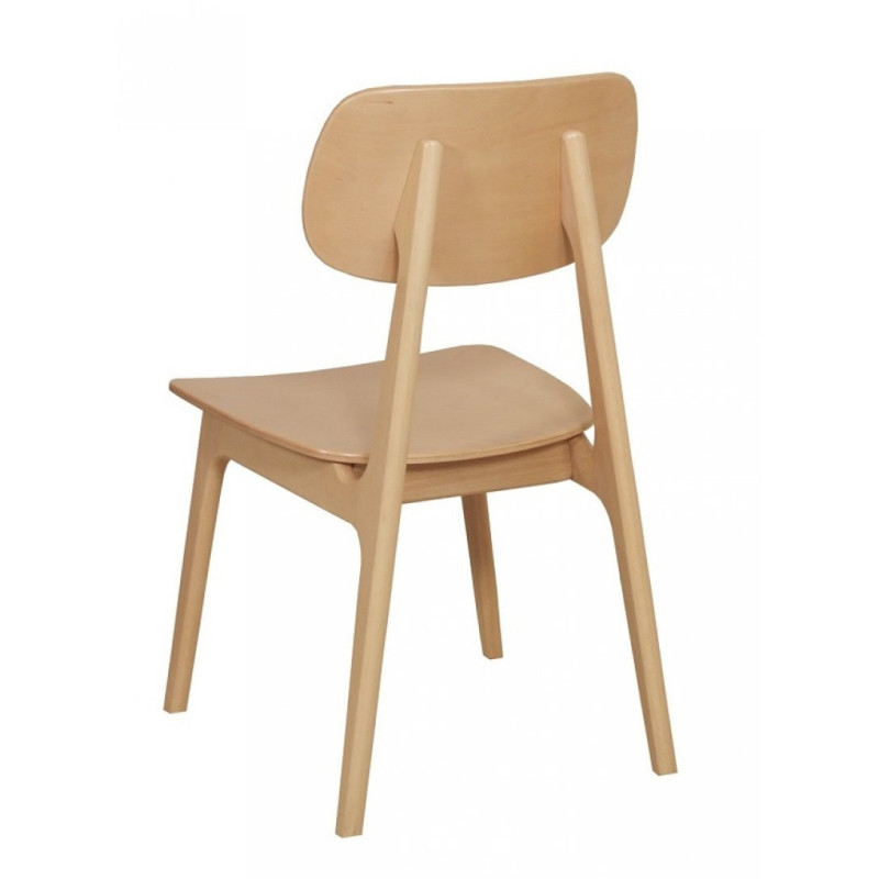 Chaise VERA - Bois hêtre verni naturel - Lot de 4 - Restock CHR  au meilleur prix sur Restock CHR