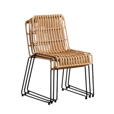 Chaise Bali rotin - lot de 4 - Restock CHR  au meilleur prix sur Restock CHR