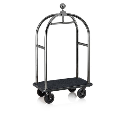 Acier inox 18/8 Chariot à bagages 112 x 60 x 190 cm gunmétal poli moquette noire DRIFT professionnel - Was Germany  au meilleur 