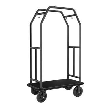 Chariot à bagages 112 x 60 x 185 cm noir moquette noire inox 18/8 TRAVELLER professionnel - Was Germany  au meilleur prix sur Re