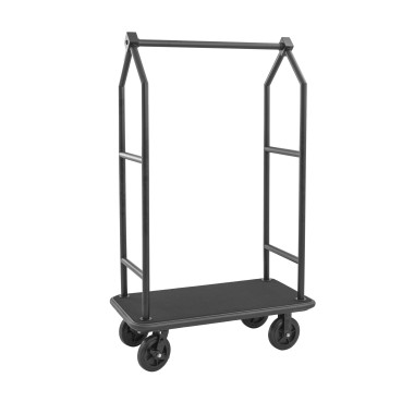 Chariot à bagages 112 x 65 x 190 cm noir moquette noire inox 18/8 VOYAGER professionnel - Was Germany  au meilleur prix sur Rest
