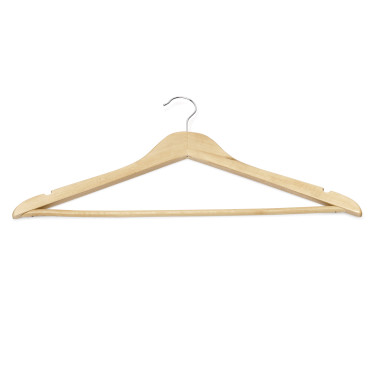 Bois Cintres avec encoches et barre 44,5 x 1,2 x 23 cm bois (x5) professionnel - Was Germany  au meilleur prix sur Restock CHR