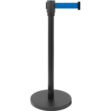 Poteau barrière - Noir - Ø360x915mm - Courroie 1,8m bleue - AF 206 PB - Saro  au meilleur prix sur Restock CHR