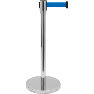 Poteau barrière - Inox - Ø360x915mm - Courroie 3m bleue - AF 306 SB - Saro  au meilleur prix sur Restock CHR