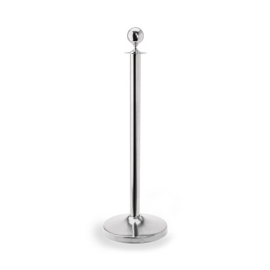 Poteau de guidage boule H 95 cm pied 32 cm poli inox (x2) CLASSIC professionnel - Was Germany  au meilleur prix sur Restock CHR