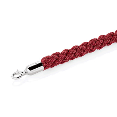 Cordon de délimitation 3,2 cm 1,5 m rouge polyester poli chromé CLASSIC professionnel - Was Germany  au meilleur prix sur Restoc
