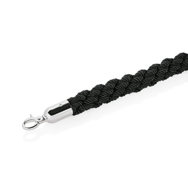 Cordon de délimitation 3,2 cm 1,5 m noir polyester poli chromé CLASSIC professionnel - Was Germany  au meilleur prix sur Restock