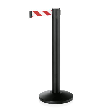 Acier inoxydable Poteau de guidage noir 500 cm sangle rouge/blanc époxy polyester inox (x2) professionnel - Was Germany  au meil