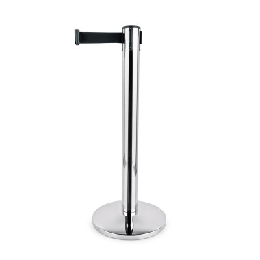 Poteau poli 450 cm sangle noire inox polyester (x2) LARGEFLEX professionnel - Was Germany  au meilleur prix sur Restock CHR
