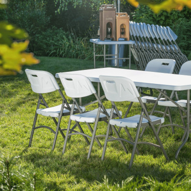 Chaise blanche de restauration - 540x440x(H)840mm - Finedine  au meilleur prix sur Restock CHR