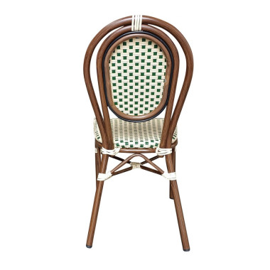 Chaise BASTILLE empilable coloris crème et Vert - lot de 6 - Restock CHR  au meilleur prix sur Restock CHR