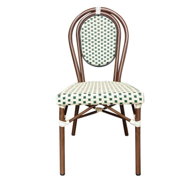 Chaise BASTILLE empilable coloris crème et Vert - lot de 6 - Restock CHR  au meilleur prix sur Restock CHR