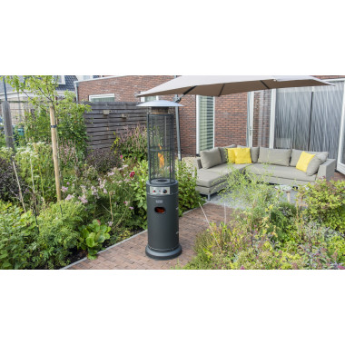 Chauffage Terrasse Gaz - 11kW - Ø565x1830mm - Noir - Roues - Saro  au meilleur prix sur Restock CHR