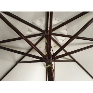 Parasol rond en bois exotique - lot de 5 - 3 m de diamètre - Restock CHR  au meilleur prix sur Restock CHR