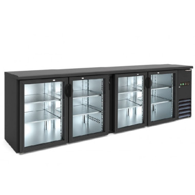 Table réfrigérée à ventilation arrière avec portes en verre modèle BB400GD - KlimaItalia  au meilleur prix sur Restock CHR