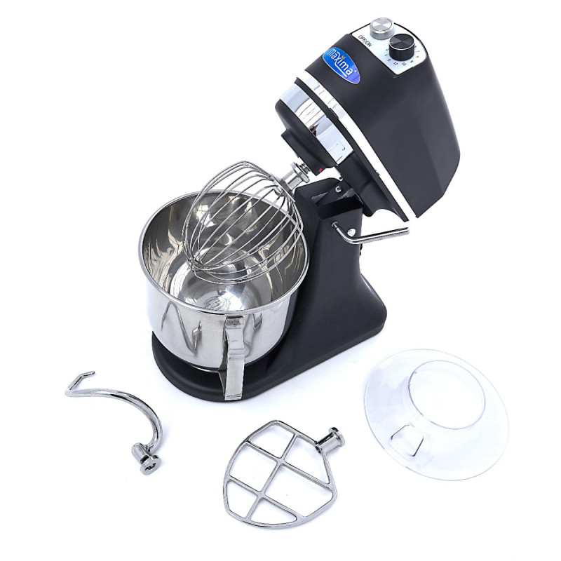 Mixer planétaire - 7L - Jusqu'à 2kg de pâte - Noir mat - Maxima  au meilleur prix sur Restock CHR