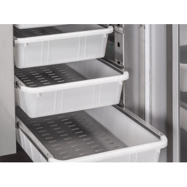 Armoire réfrigérée GN2/1 pour poissons 600L moteur inférieur acier inoxydable alarme filtre amovible - Cool Head  au meilleur pr
