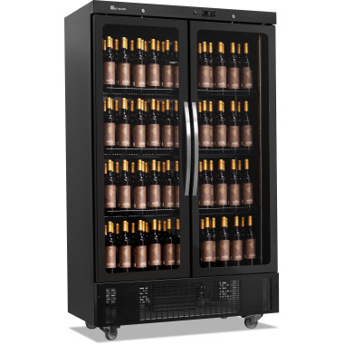 Cave à vin noire - 280 bouteilles - Eclairage LED  - Saro  au meilleur prix sur Restock CHR