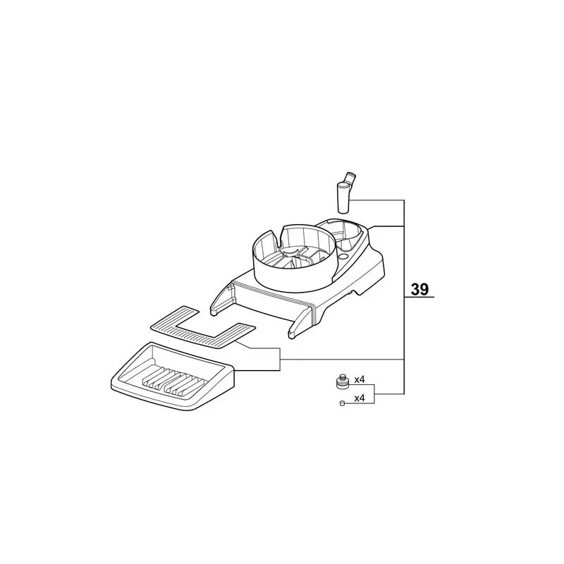 Kit socle  ramasse gouttes XL  bec long - Robot Coupe  au meilleur prix sur Restock CHR