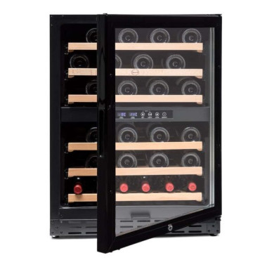 Cave à vin noire de 50 bouteilles - 2 températures - Vinobox  au meilleur prix sur Restock CHR
