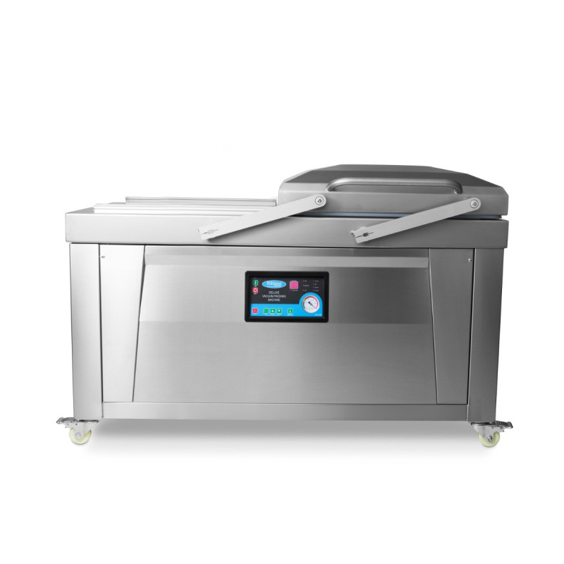 Machine d'emballage sous vide - Joint de 60 cm - Double chambre de dimensions W76 x D60 x H16cm - Maxima  au meilleur prix sur R