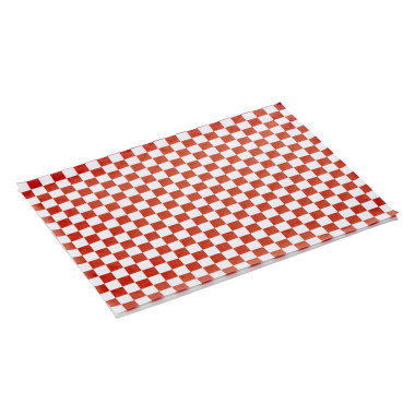 Papier à burger rouge et blanc anti-graisse 25 x 20 cm WRAP & GO professionnel - Was Germany  au meilleur prix sur Restock CHR