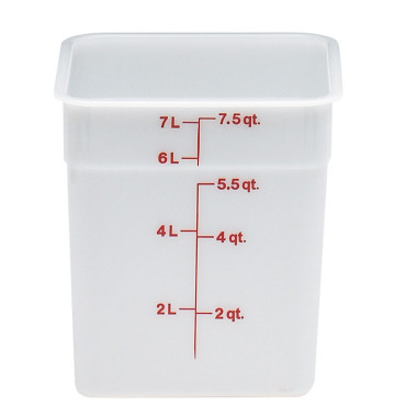 Boîte à provisions carrée Camsquare - 21.5x21.5x21 cm - Blanc - Lot de 6 - Cambro  au meilleur prix sur Restock CHR