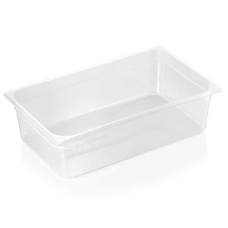 Bac GN 1/1 polypropylène H 150 mm 20 ltr transparent GN 84 professionnel - Was Germany  au meilleur prix sur Restock CHR