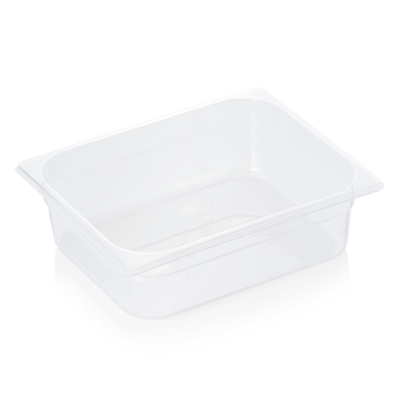Bac GN 1/2 polypropylène H 100 mm 6,1 ltr transparent GN 84 professionnel - Was Germany  au meilleur prix sur Restock CHR