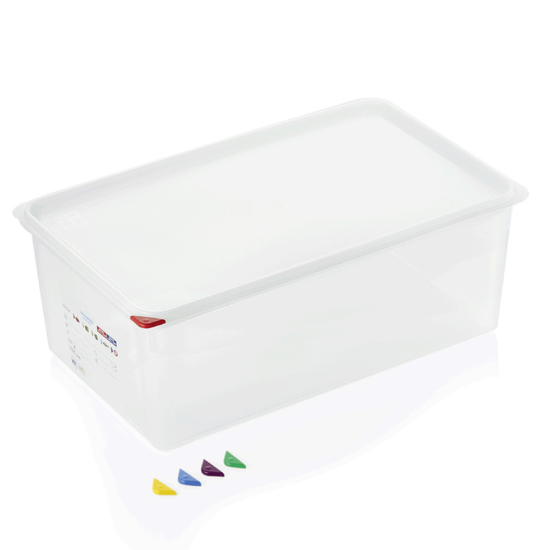 Bac GN 1/1 polypropylène H 200 mm 28 ltr avec couvercle (x6) GN 86 professionnel - Was Germany  au meilleur prix sur Restock CHR