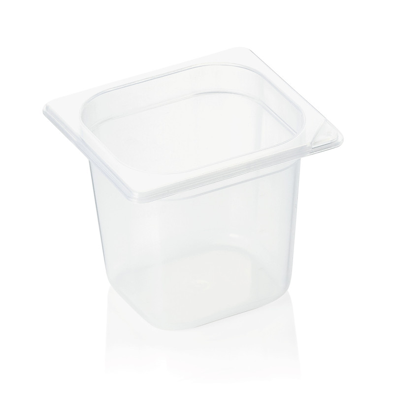 Bac GN 1/6 polypropylène H 150 mm 2 ltr transparent GN 89 professionnel - Was Germany  au meilleur prix sur Restock CHR