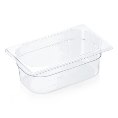 Bac GN 1/4 polycarbonate H 100 mm 2,6 ltr transparent GN 94 professionnel - Was Germany  au meilleur prix sur Restock CHR