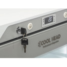 Armoire réfrigérée positive 200 L - Porte vitrée LED - Thermostat numérique - 2 étagères réglables - Cool Head  au meilleur prix