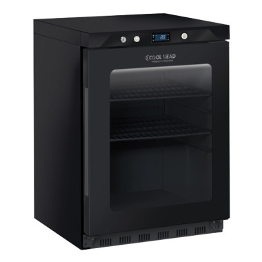 Armoire réfrigérée positive 200 L - Porte vitrée LED thermostat numérique Finition noire - Cool Head  au meilleur prix sur Resto