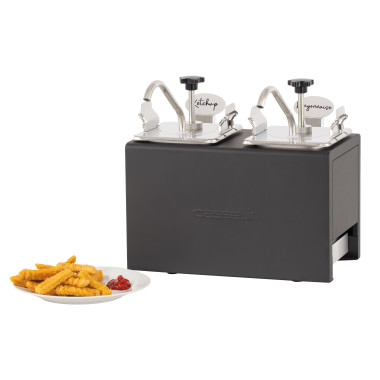 Pompe à sauce froide double - GN 1/6 - 2x2,5L - Casselin  au meilleur prix sur Restock CHR