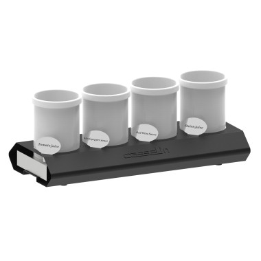 Support à sauces réfrigéré eutectique - GN 2/4 - 4x1,25L - Casselin  au meilleur prix sur Restock CHR