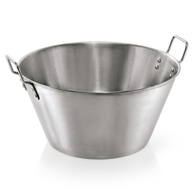 Acier inox chrome-nickel Cul-de-poule XL 60 cm 53 ltr inox professionnel - Was Germany  au meilleur prix sur Restock CHR