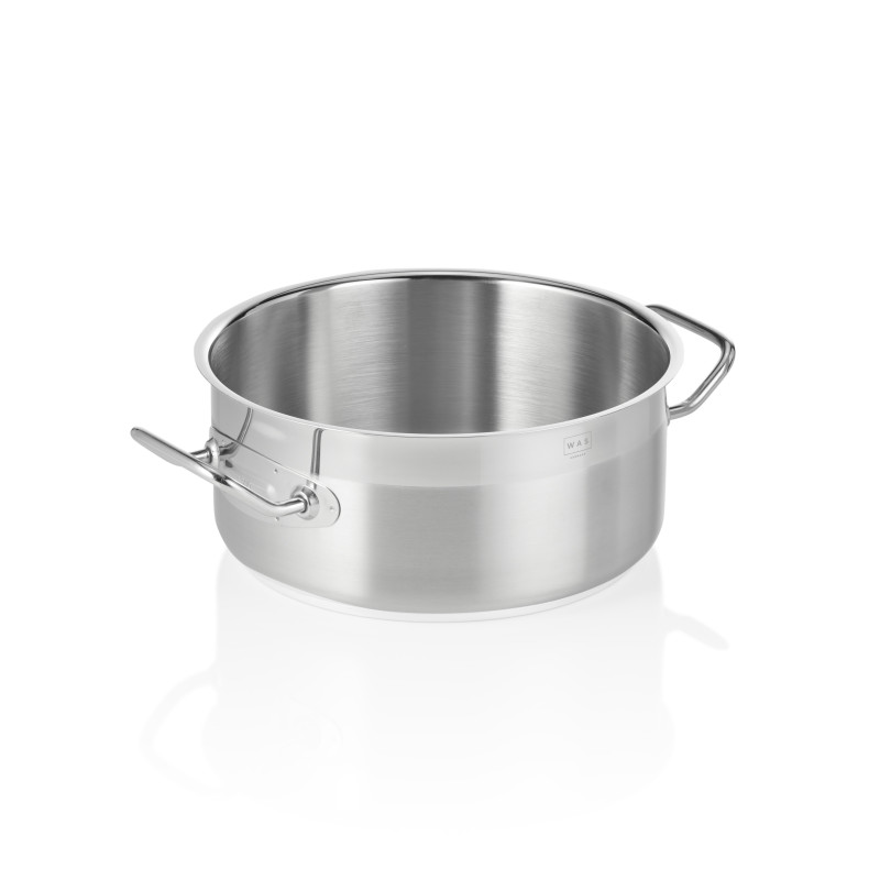 Marmite modèle plat 24 cm H 11 cm 4,5 ltr inox 18/10 COOKWARE 21 professionnel - Was Germany  au meilleur prix sur Restock CHR