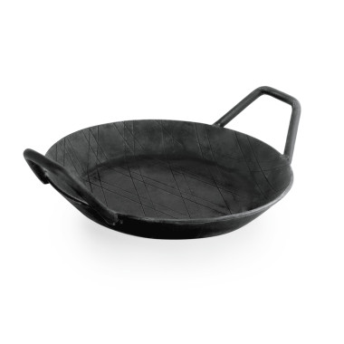 Poêle à frire/service 2 poignées latérales 24 cm H 3 cm fer IRON PAN 22 professionnel - Was Germany  au meilleur prix sur Restoc