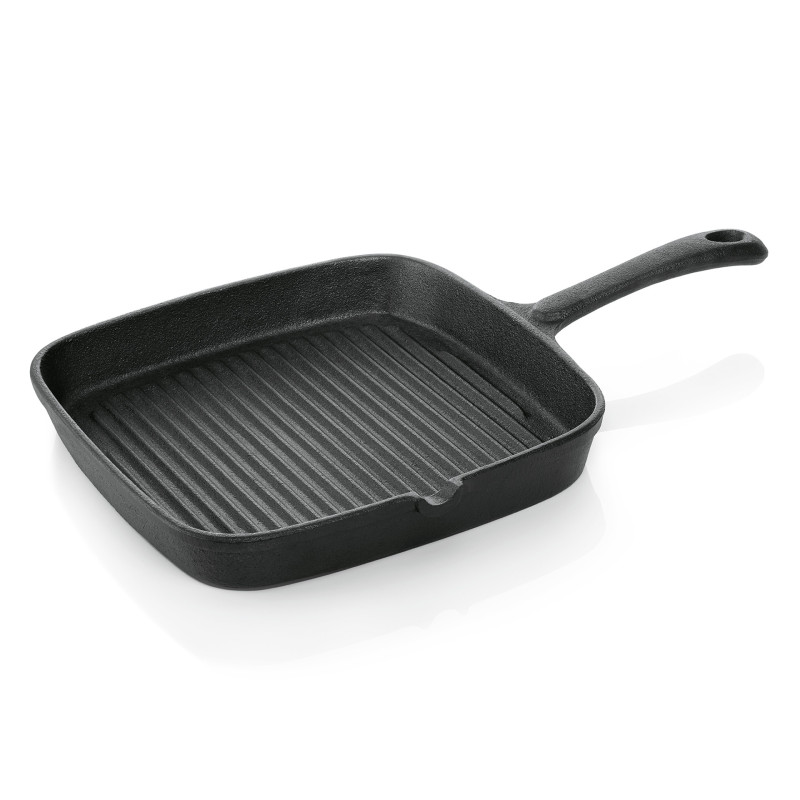 Fonte Poêle grill fonte 22 x 22 cm H 3,5 cm avec bec verseur professionnel - Was Germany  au meilleur prix sur Restock CHR