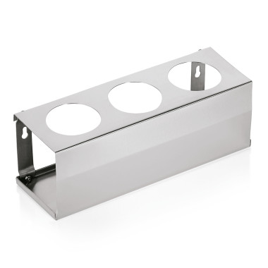 Acier inox chrome-nickel Porte-flacon souple pour 3 flacons 32,5 x 11 x 12 cm inox professionnel - Was Germany  au meilleur prix