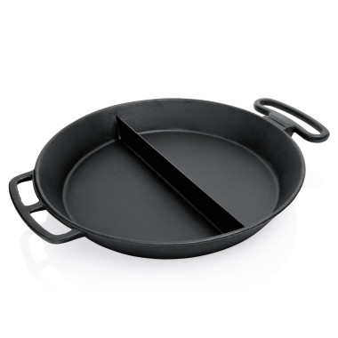 Poêle géante fonte 65 cm H 9 cm poignée ronde amovible avec séparation EISENGUSS RIESENPFANNE professionnel - Was Germany  au me