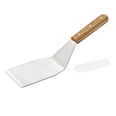 Bois, Acier inoxydable Spatule pleine 34 cm 15 x 11 cm inox manche bois professionnel - Was Germany  au meilleur prix sur Restoc