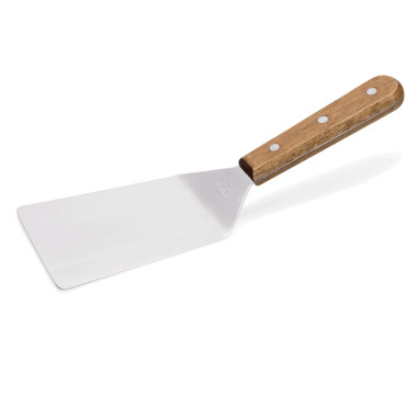 Bois, Acier inoxydable Spatule pleine 27 cm 12 x 8,5 cm inox manche bois professionnel - Was Germany  au meilleur prix sur Resto