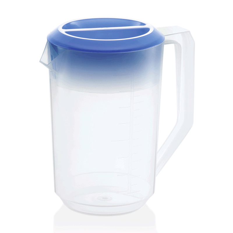 Polypropylène Pichet avec couvercle bleu 1,8 ltr graduation 100 ml polypropylène professionnel - Was Germany  au meilleur prix s