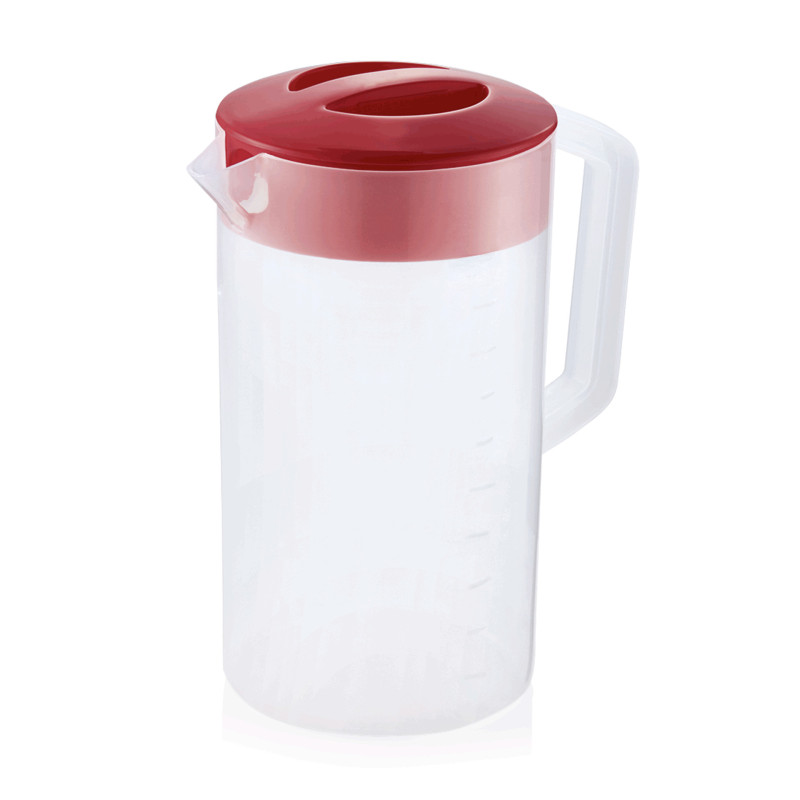 Polypropylène Pichet avec couvercle rouge 2,5 ltr graduation 250 ml polypropylène professionnel - Was Germany  au meilleur prix 