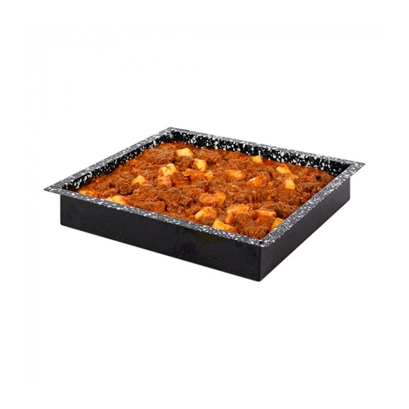 Plateau de four noir tacheté GN 2/3 H 2cm - Caterchef  au meilleur prix sur Restock CHR