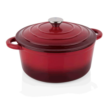 Acier inoxydable, cast iron, Émail Cocotte émaillée rouge fonte 26 cm H 12 cm 5 ltr professionnel - Was Germany  au meilleur pri